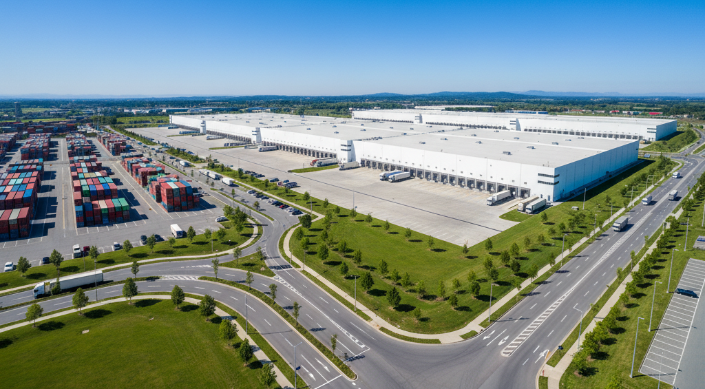 Image of a truck service station